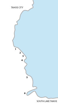 map of west lake tahoe beaches
